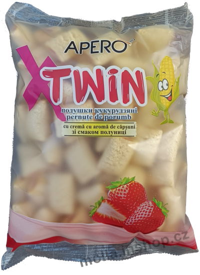 Kukuřičné polštářky  jahoda 140g/20ks XTWIN