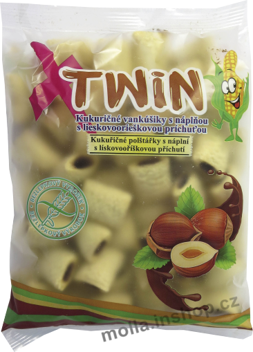 Kukuřičné polštářky lískový oříšek 140g/20ks XTWIN