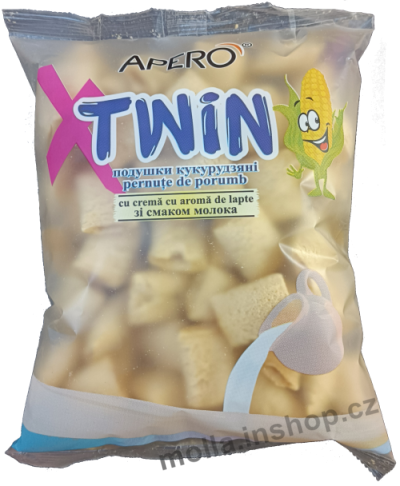 Kukuřičné polštářky  mléko 140g/20ks XTWIN