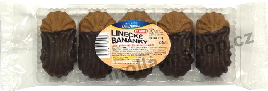 Linecké banánky KAKAO 215g/24ks Doubravka