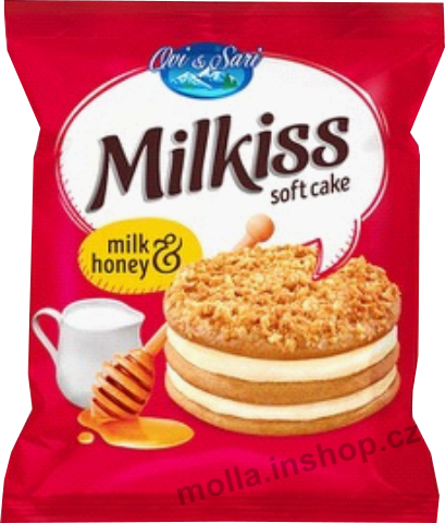 Milkiss mléčný Medový dortík 42g/18ks červený
