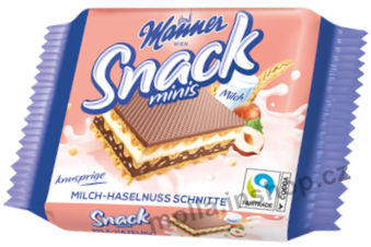 Manner Snack Oříšek minis 25g/28ks  Milch-Haselnuss