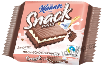Manner Snack Čoko minis 25g/28ks  Milch-Schoko