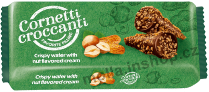 Cornetti oříšek 112g/24ks croccanti kornoutky