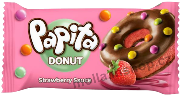 Papita Donut Jahoda 40g/24ks