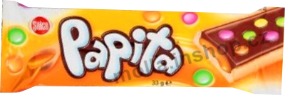 Papita karamel+lentilky 33g/24ks žlutá