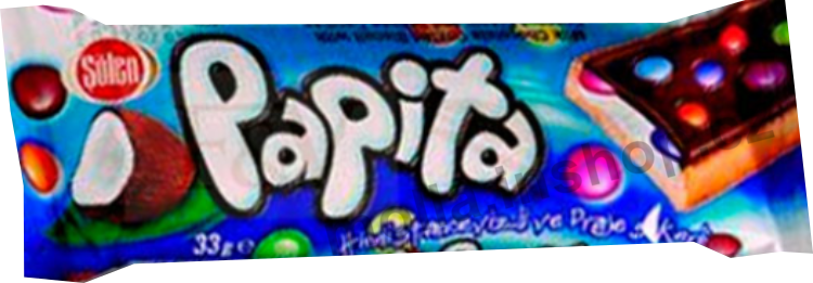 Papita kokos+lentilky 33g/24ks modrá