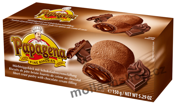 Papagena plněná čokoládová 150g/18ks