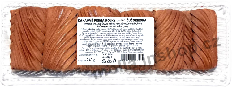 PR Kakao borůvka 240g/20ks Prima rolky