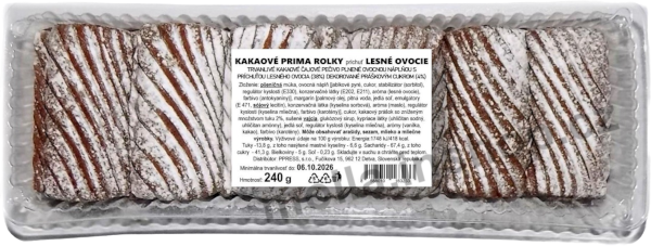 PR Kakao cukr lesní ovoce 240g/20ks Prima rolky