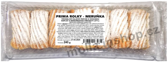 Prima rolky meruňka 240g/20ks
