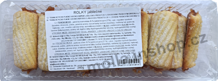 Rolky Jablečné 240g/15ks