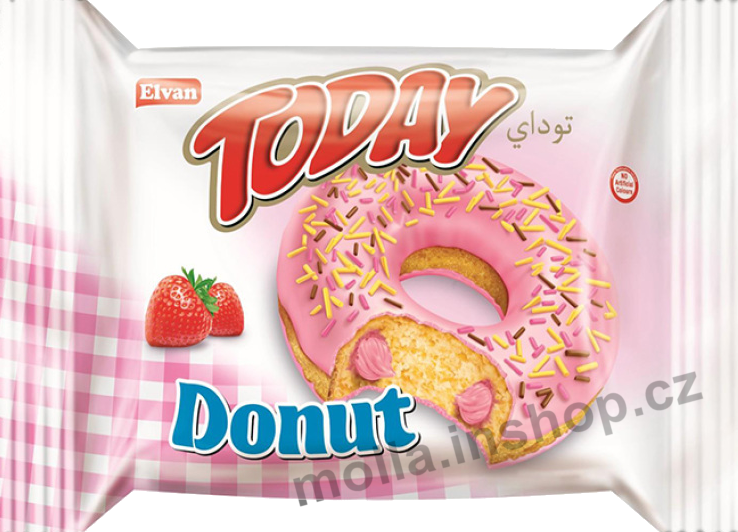 TODAY Donut Jahoda 50g/24ks