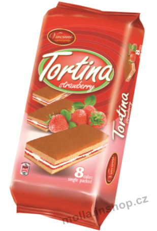 Vincini-Tortina jahoda 8x25g=200g/12ks