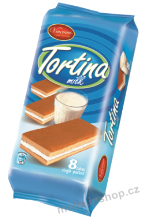 Vincini-Tortina mléko 8x25g=200g/12ks