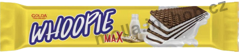 Whoopie max kakaová opl. s van.krém. 50g/24ks žluté Golda 