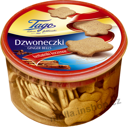 Zázvorové sušenky 300g/12ks   Ginger Bells  TAGO
