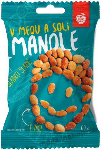 Mandle půlky v medu a soli 60g/20ks  IBK