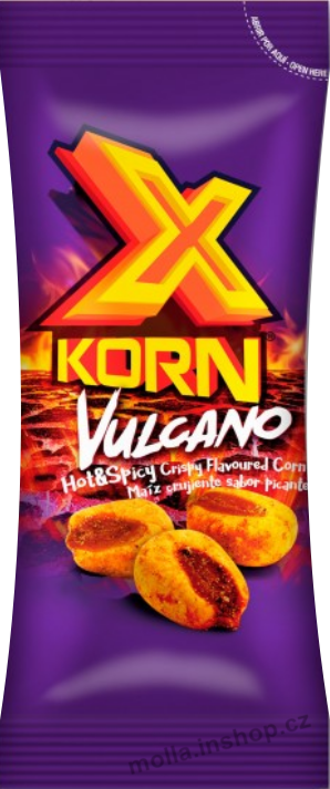 X KORN HOT SPICY - pražená kukuřice 32g/36ks Vulcano