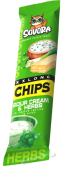XXLong Chips Sour Cream Herbs 50g/20ks Zakyska Bylinky Sovora ThinPack