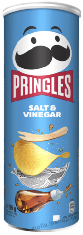 Pringles Sůl ocet 165g/19ks Salt Vinegar