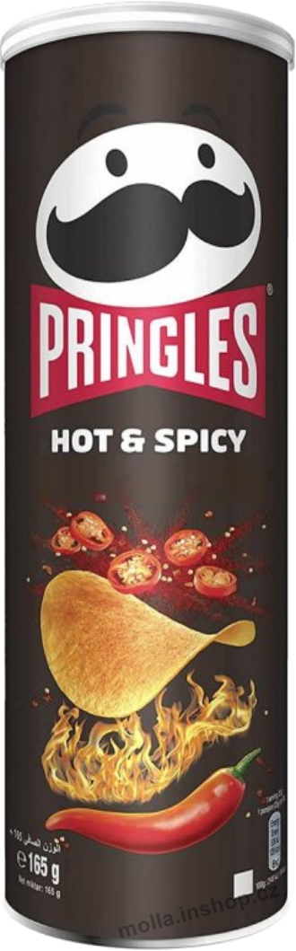 Pringles Hot a spicy 165g/19ks
