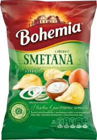 Boh.Chips smetana s cibulí 60g/18ks Bohemia