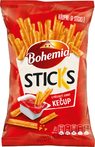 Boh. Sticks jemný kečup 120g/20ks Bohemia