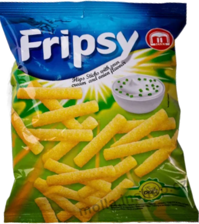 Fripsy Smetana cibule 40g/25ks Sour cream and onion