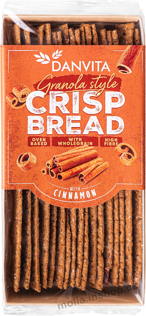 Danvita Granola skořice 130g/18ks pšeničné plátky se skořicí