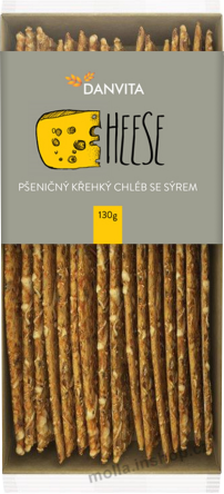 Danvita sýr 130g/18ks pšeničný křehký chléb