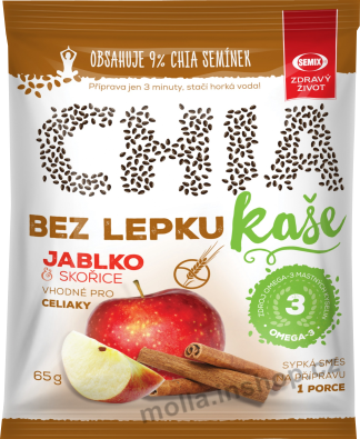 Chia kaše jablko skořice bez lepku 65g/22ks