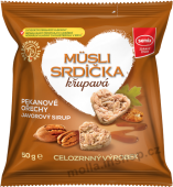 Musli srdíčka pekan a javorový sirup 50g/15ks sáček