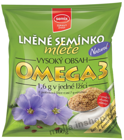Lněné semínko natural mleté  100g/15ks Omega 3