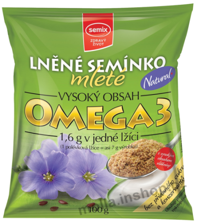 Lněné semínko natural mleté  100g/15ks Omega 3