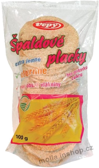 Špaldové placky celozrné 100g/21ks  VEPY