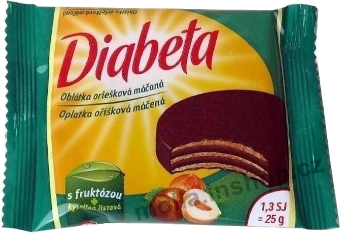 Diabeta oříšková máčená 25g/30ks 