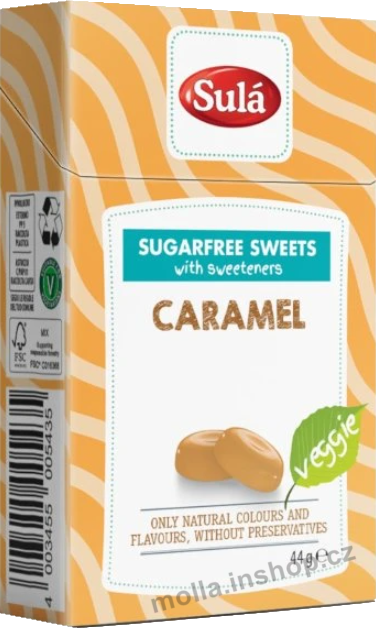 SULÁ krab.  Caramel 44g/14ks bez cukru