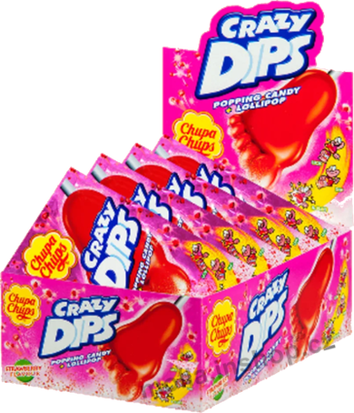 Ch.Ch. líz. Crazy dips JAHODA 14g/24ks Chupa Chups