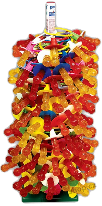 Lízátko dudlík na stojanu 8g/100ks Pacifier candy