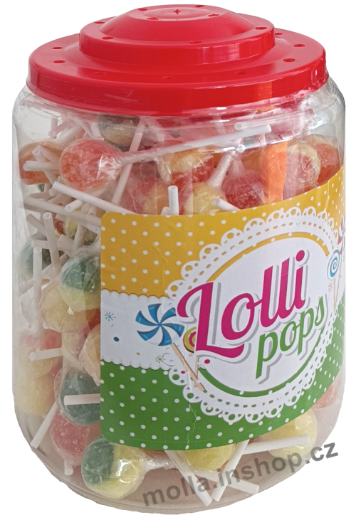Lízátko kyselé 8g/150ks Rainbow Lollipops sour