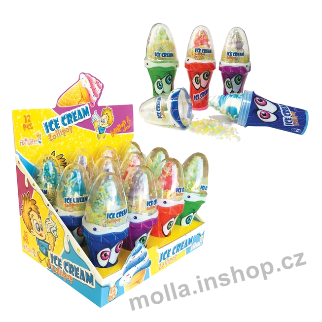 Lízátko MP Ice Cream Pop 23g/12ks Zmrzlina s dražé