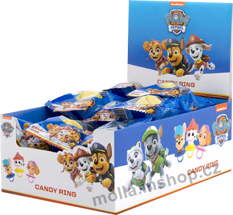 Lízátko Paw Patrol Ring 13g/24ks Prstýnek
