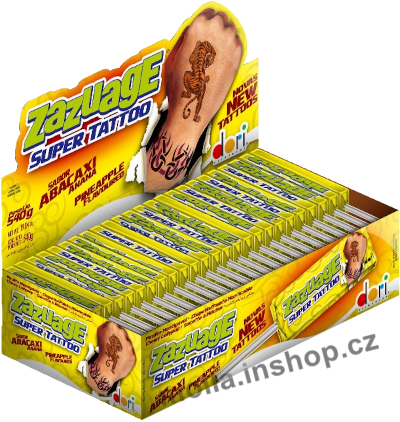 Lízátko Zazuage ananas 10,8g/50ks s tetováním