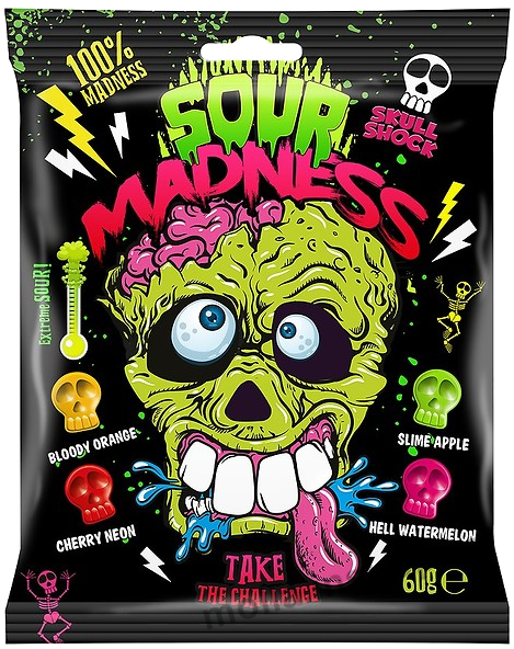 Argo Sour Madness černé 60g/10ks extra kyselé