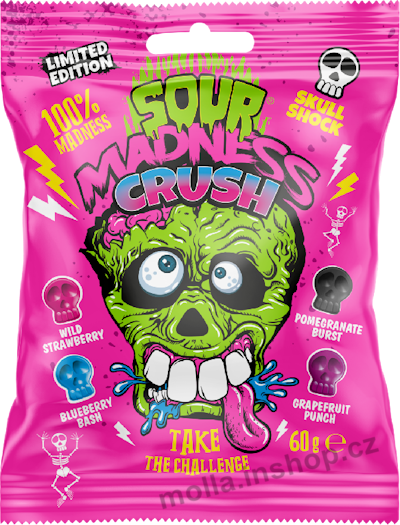 Argo Sour Madness růžové 60g/10ks Crush extra kyselé
