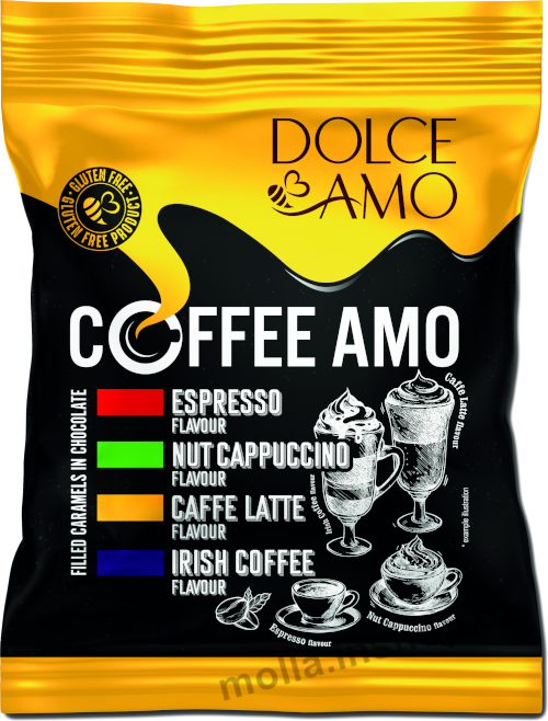 COFFEE AMO 100g/20ks Dolce  Caramel in Chocolate