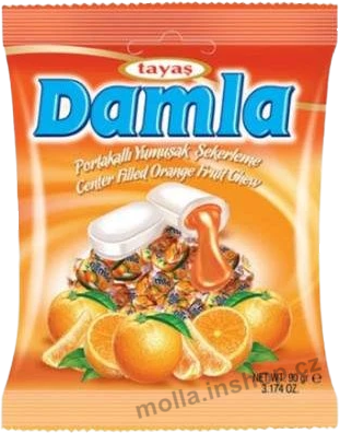 Damla karamely pomeranč 90g/24ks