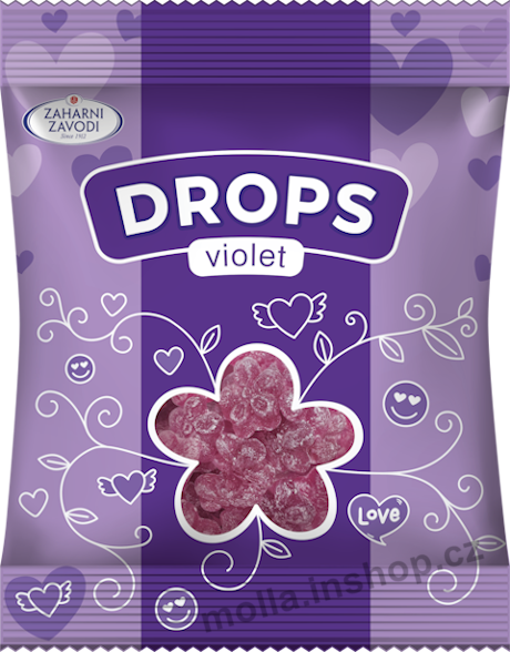 Drops Violet 90g/50ks Fialkové dropsy