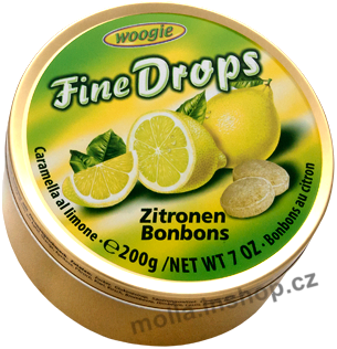 Drops citron 200g/10ks plech Woogie